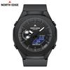 NORTH EDGE MERCURY Men's Digital Watch Stopwatch Waterproof 50M Outdoor Sports Watches World Time LED Wristwatch Reloj Hombre