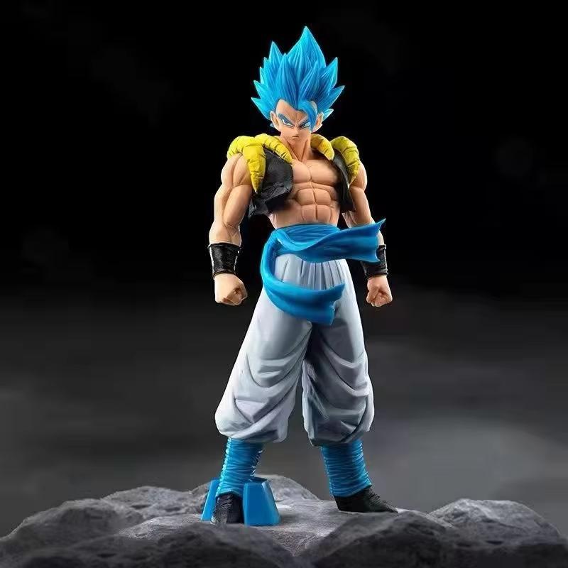 Новая 31 см Аниме Dragon Ball Z Супер Сайян Синий Гогета ПВХ Фигурка Действия Модель Игрушки Украшение для Рабочего Стола Подарок на День Рождения Ребенку
