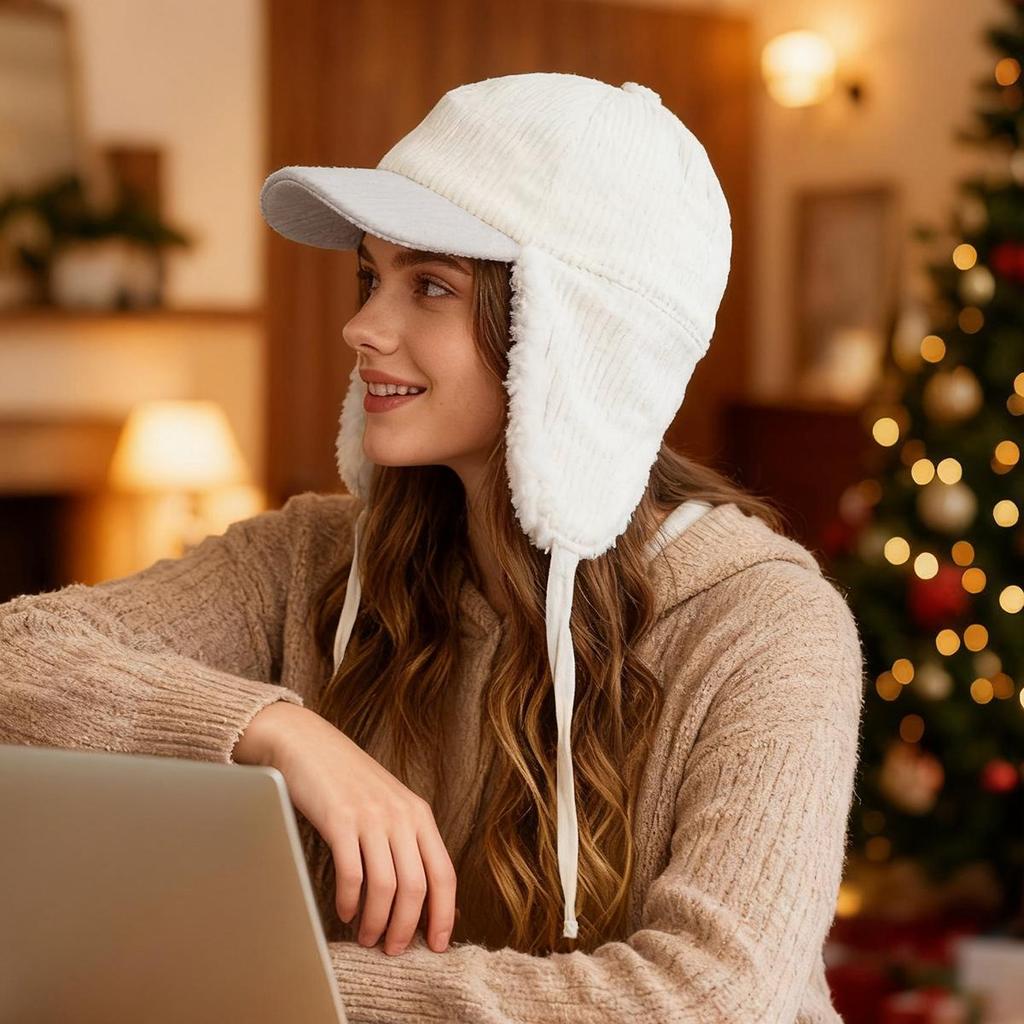 Осенне-зимняя флисовая бейсболка из овечьей шерсти для женщин, теплая флисовая шапка для улицы, ветрозащитная бейсболка с ушками, унисекс