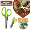 Muti-Layers Kitchen Scissors Stainless Steel Vegetable Cutter Scallion Herb Laver Spices Cooking Tool Cut Kitchen Accessories