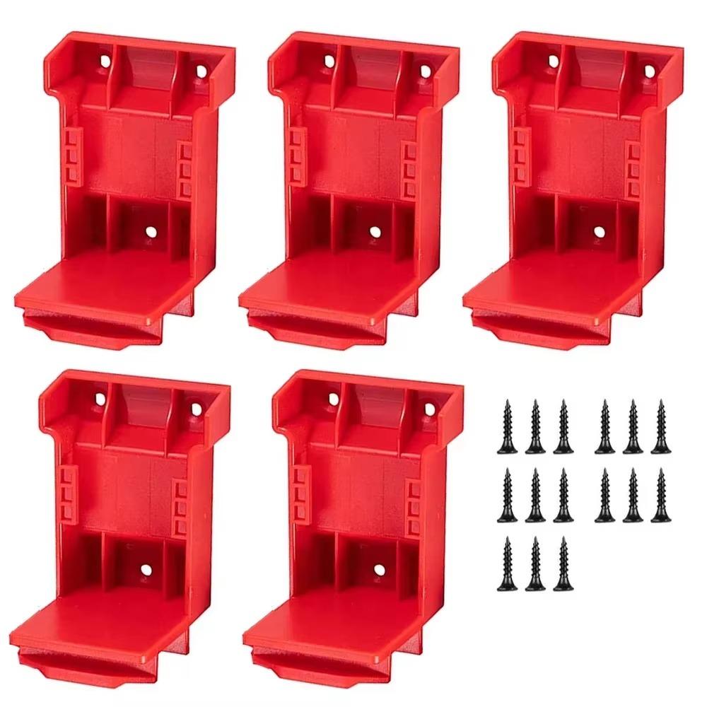 1/5PCS Mount Hanger Stand Power Tool Holders Dock Holder Battery Holder for Milwaukee M18 Battery