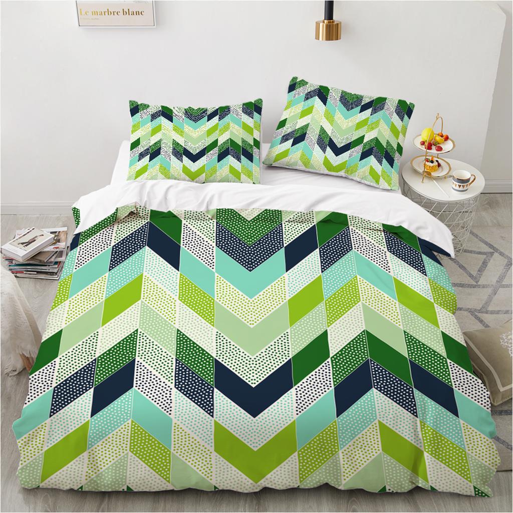 Комплект пододеяльников с геометрическим узором, напечатанный на 3D-принтере, новые наволочки из ультратонкого волокна, оптовая продажа, красочные и удобные