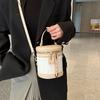 Large Capacity Crossbody Bags for Women Internal Compartment PU Bags Bucket Type Solid Fashion