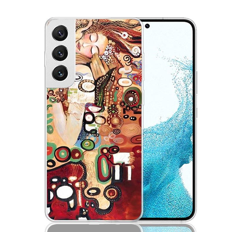 Поцелуй Густава Климта Дизайн Для Чехла Телефона Samsung Galaxy S25 S24 S23 S21 S22 Ultra S10 Plus S20 FE + Корпус Оболочка Coque Чехол
