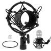 Anti Vibration Suspension Microphone Shock Mount Universal 46-50mm Diameter Condenser Mic Includes Screw Adapter Elastic Band Studio Recording