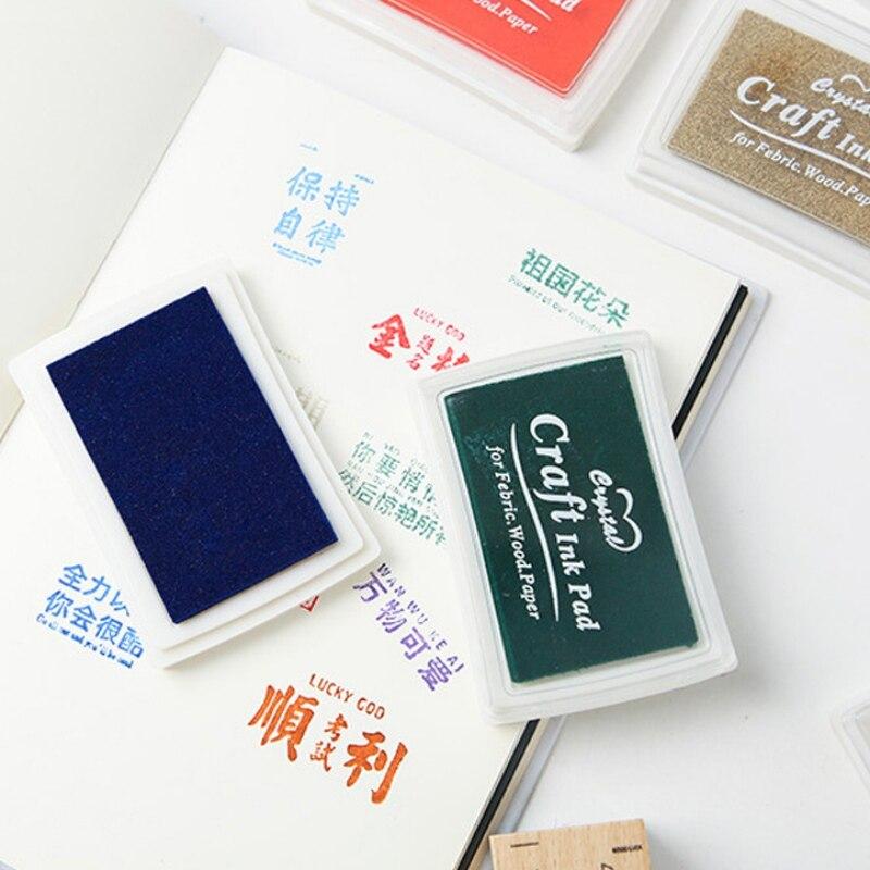 Non-Toxic Gradient Color Ink Pad Inkpad Rubber Stamp Oil Based Finger Print Nice Gift for Children Stamp DIY Art Craft