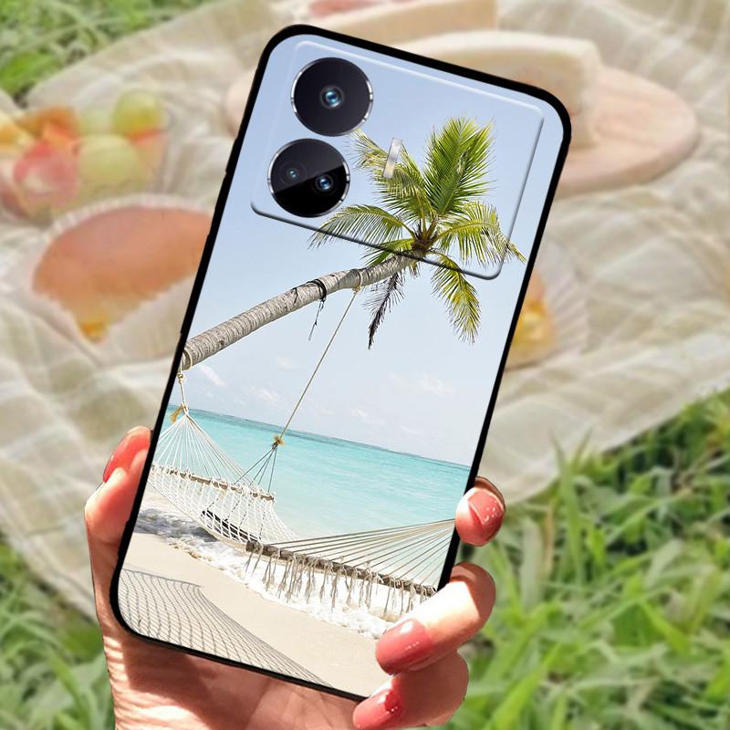 Чехол для Realme GT Neo 5 SE Популярный рисунок Черный силиконовый Мягкая задняя крышка Чехол для Realme GT Neo 5 SE 5SE Чехол для телефона Funda