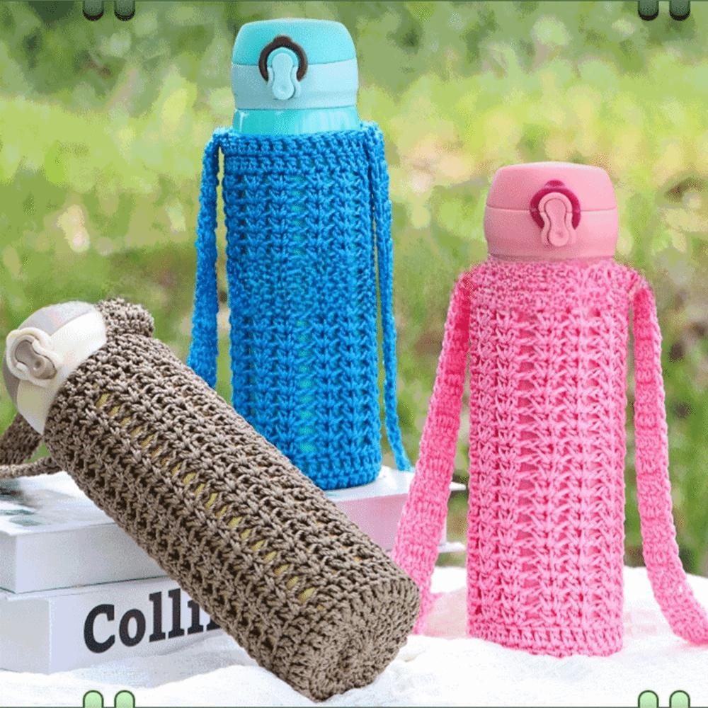 Reusable Water Bottle Carrier Bag Handmade Cup Sleeve Pouch Thermos Cup Sleeve Water Bottles