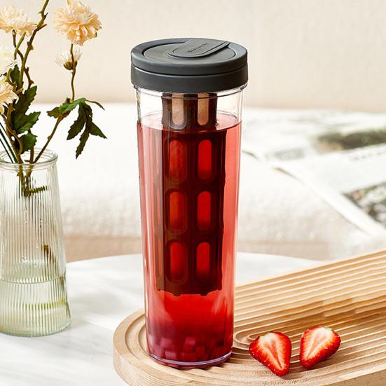 1L Cold Water Kettle Transparent Plastic Jug with Wide Mouth High-capacity Beverage Pot for Water Juice Iced Tea Milk