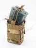 5.56 Tiger Test Double Layer Tactical AK Magazine Pouch with Elastic MOLLE Attachment for Vest or Waist.