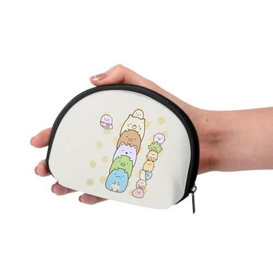Длинный кошелек-клатч Sumikko Gurashi с круговой молнией, кожаный, легкий, для хранения карт, унисекс, подарок.