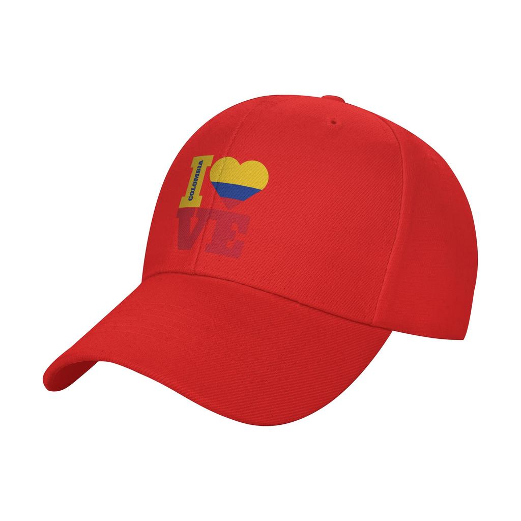 I Love Colombia Baseball Cap Stylish Unisex Adult Hip Hop Hats Sun Visor Design Hiking Fishing Baseball Caps Birthday Present