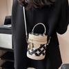 This Year, the Popular Small Bag Women's 2025 Autumn New Fashion Niche Messenger Bag Texture Diamond Portable Bucket Bag