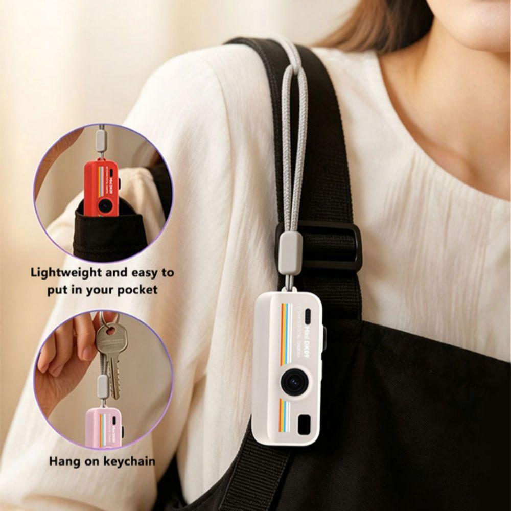 with Flash Retro CCD 16x Zoom 2K HD Thumb Camera Keychain Mini Digital Camera For Vlogging