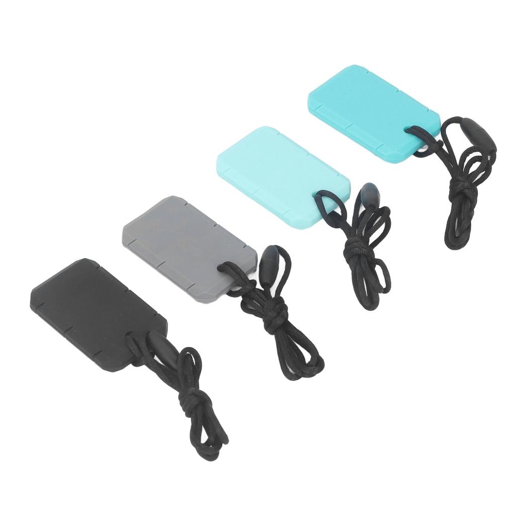 4pcs Sensory Chew Necklace Food Grade Silicone Reduce Anxiety Safe Soft Sensory Chew Necklace