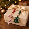 Christmas Tree Santa Claus Keychain Cane Metal Xmas Pendant  Christmas Gifts