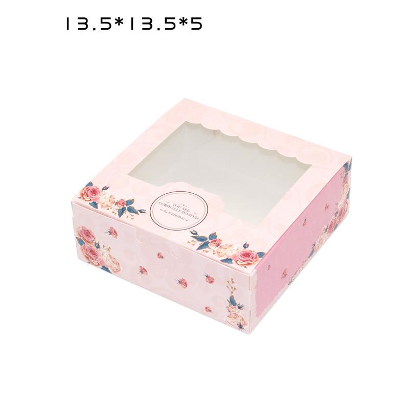 Pin Rose 10Pcs Sweet Beautiful Wedding Party Cup Cake For 2/4/6 Cake Case Cupcake Windowed Boxes