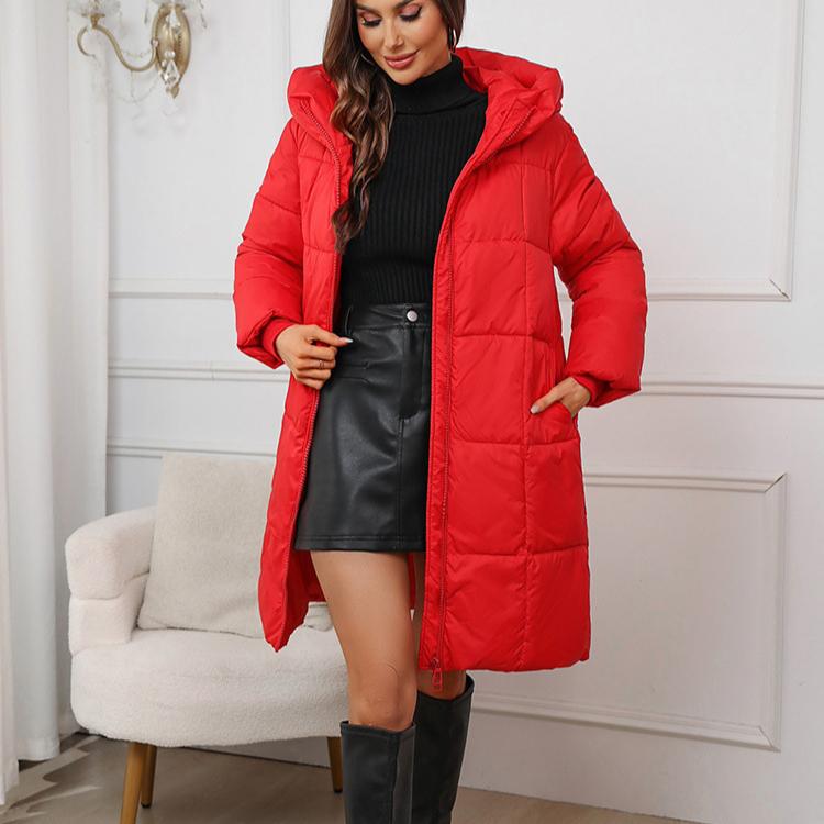 New Winter Down Cotton Jackets Women's Clothing Long Parkas Loose Hooded Thick Warm Winter Coats Female Black Overcoats