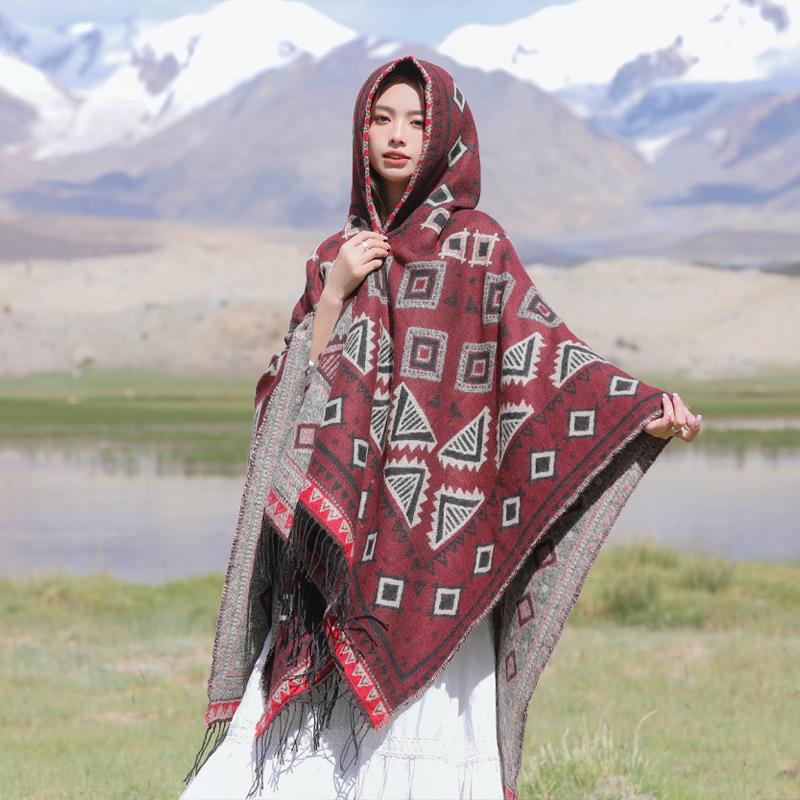 Дышащая, теплая и универсальная домашняя, осенне-зимняя женская шаль для путешествий, толстый плащ, одеяло с кондиционером