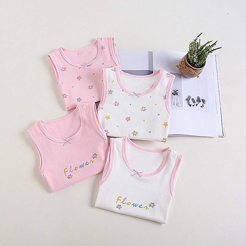 Хлопковая кружевная майка для девочек – летняя майка в корейском стиле для малышей и детей