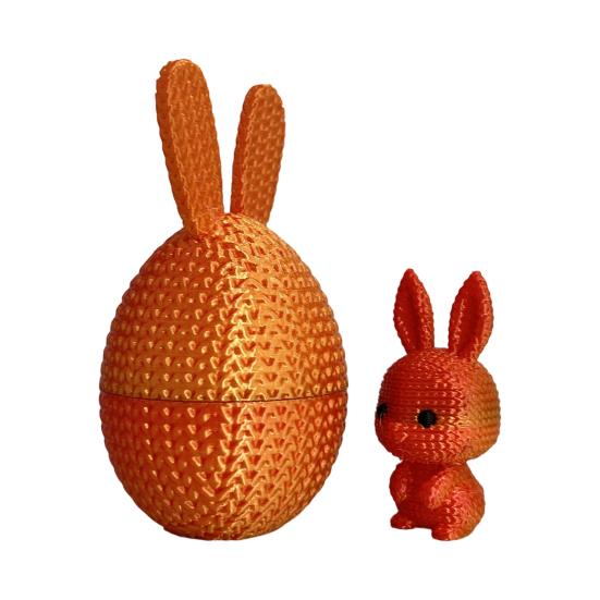 3D-печатное пасхальное яйцо-кролик, наполненное пасхальное яйцо с кроликом внутри, наполнители для пасхальной корзины для дома, офиса, декора стола