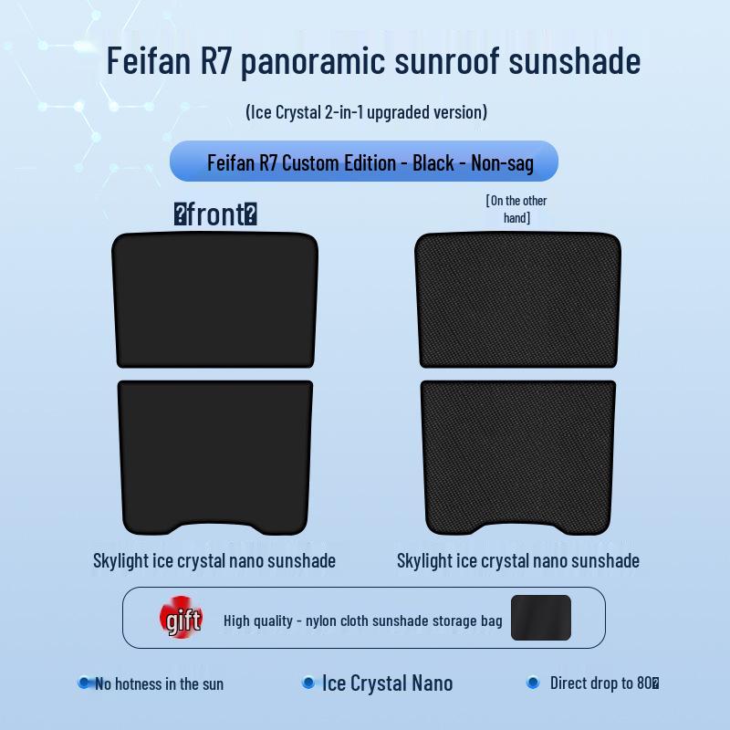 Feifan 23 Model F7 Radar Sunroof Ice Crystal Sunshade: Heat Insulation & Privacy Board.