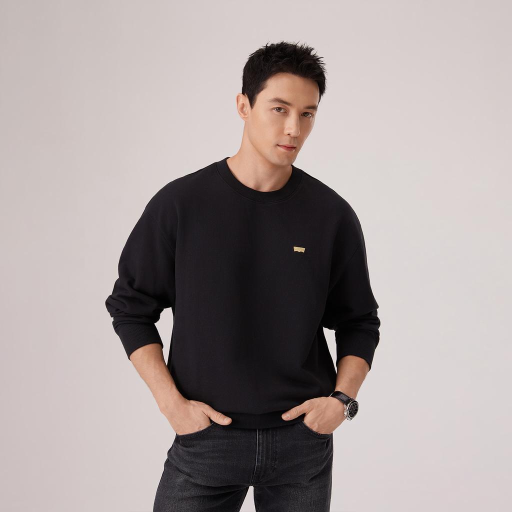 Levis Год Лошади Ограниченная Серия Свободный Крой Классический Дизайн Легкий Винтажный Свитшот с Круглым Вырезом Унисекс свитшот 006P5-0001