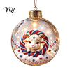 Seasonal Home Accents Glowing Christmas Story Ornament, Light?Up Mini Holiday Scene Hanging Ball with Warm Winter Festival Supplies LED Light, Clear