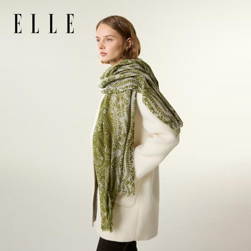 ELLE Женский шарф и шаль из 100% чистой шерсти в подарочной коробке