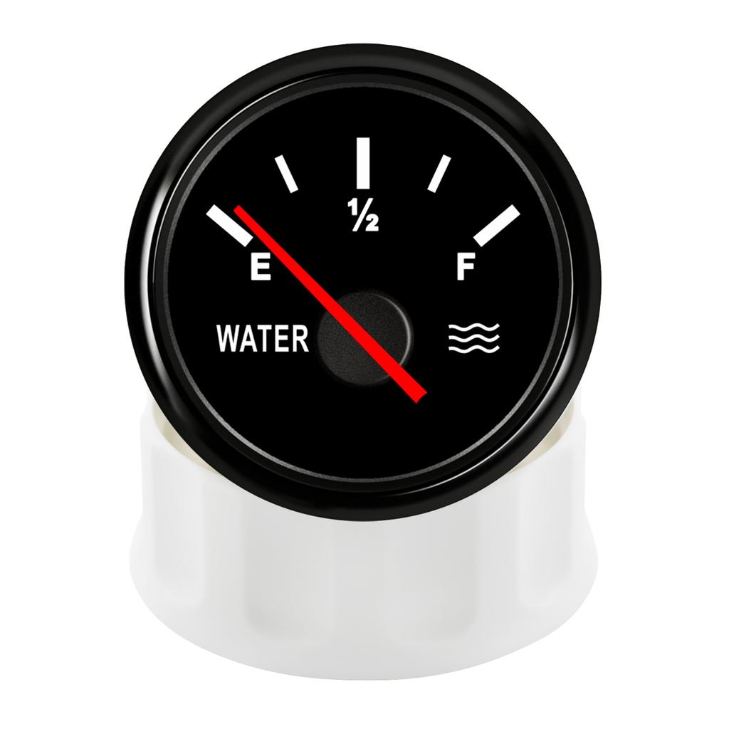 52mm Water Level Gauge With Red Backlight 0-190ohm Water Level Meter Indicator 100-500mm Sensor For Marine Boat Car 9-32V
