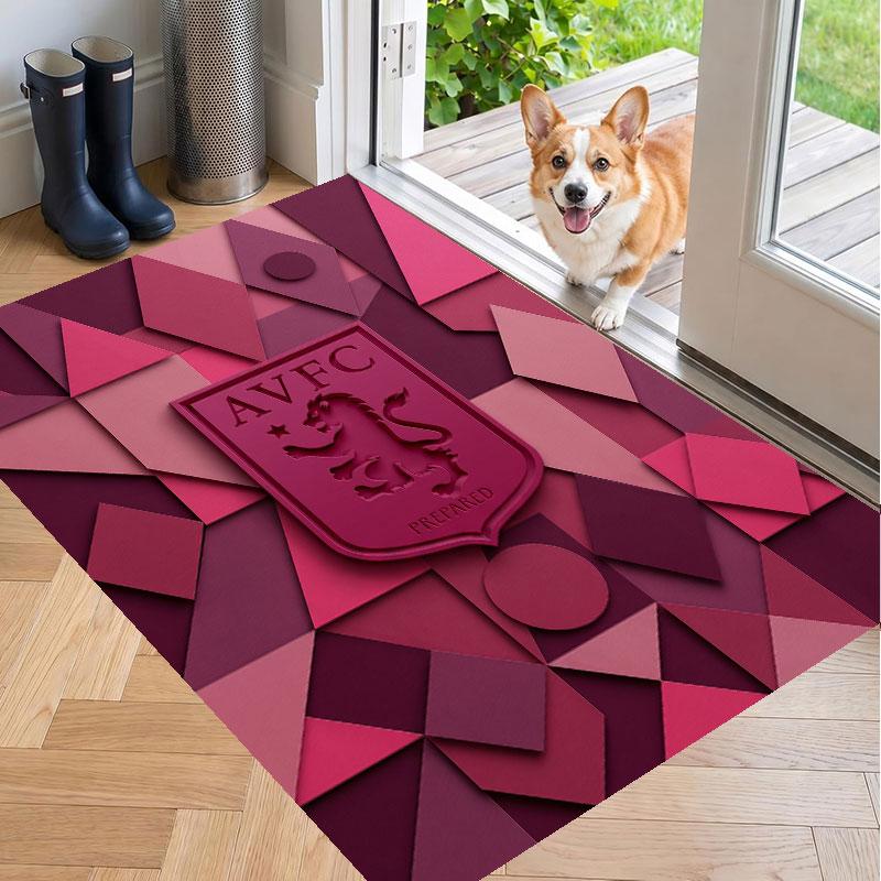 Soft Floor Carpet Aston Villa Football Pattern Area Rug Decorative Mat For Home Room Decoration