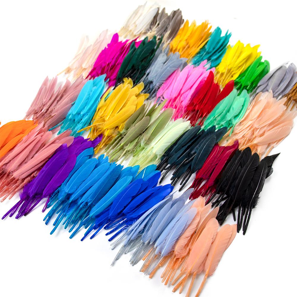 Colored Natural Goose Feather 4-6inch Bulk Feathers for Craft Jewelry Headress Wedding Party Carnival Plume Decoration