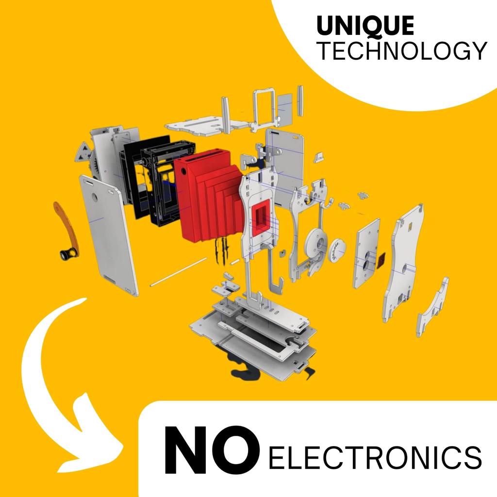 JollyLook Pinhole Mini Instant Film Camera DIY Kit Staind Brown JLK001