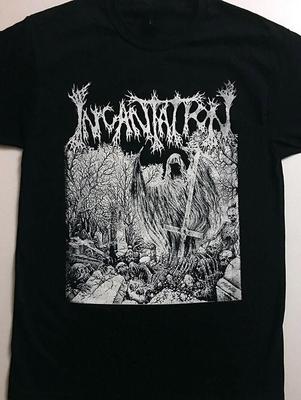 INCANTATION - Гниющая Хлопковая Футболка с Коротким Рукавом Черная Все Размеры VC1267 Унисекс Футболка
