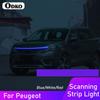 Светодиодная лента ДХО Свет на капот автомобиля Для Peugeot 2008 3008 4008 508 307 12В Сканирующий эффект Дневные ходовые огни Аксессуары