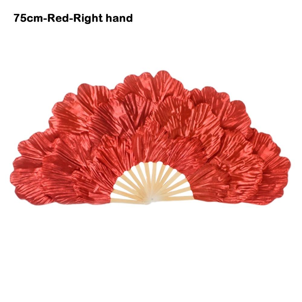 38 см/45 см веера из павлиньего шелка складные длинные шелковые веера портативные веера для выступлений квадратные танцы