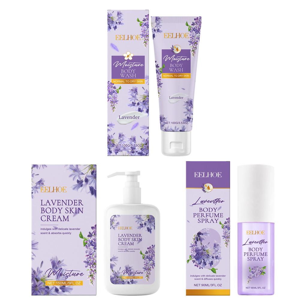 Eelhoe Lavender Body Care Set Luxurious Moisturizing Body Lotion With Calming Fragrance