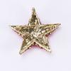 Blucome Christmas Brooch Full Red Five-pointed Star Corsage for Women Kids Sweater Hijab Pins Casual New Year Gifts