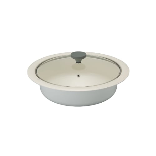 CB JAPAN copan 24cm pot with glass lid, ceramic coating, gray, suitable for induction and gas stoves, serves 2-3 people, and is a tabletop pot suitabl