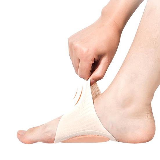 1 Pair Arch Support Braces Plantar Fasciitis Relief Non-Slip Wearable Arches Cushions Shock Absorption Orthotics Braces with Silicone Pad