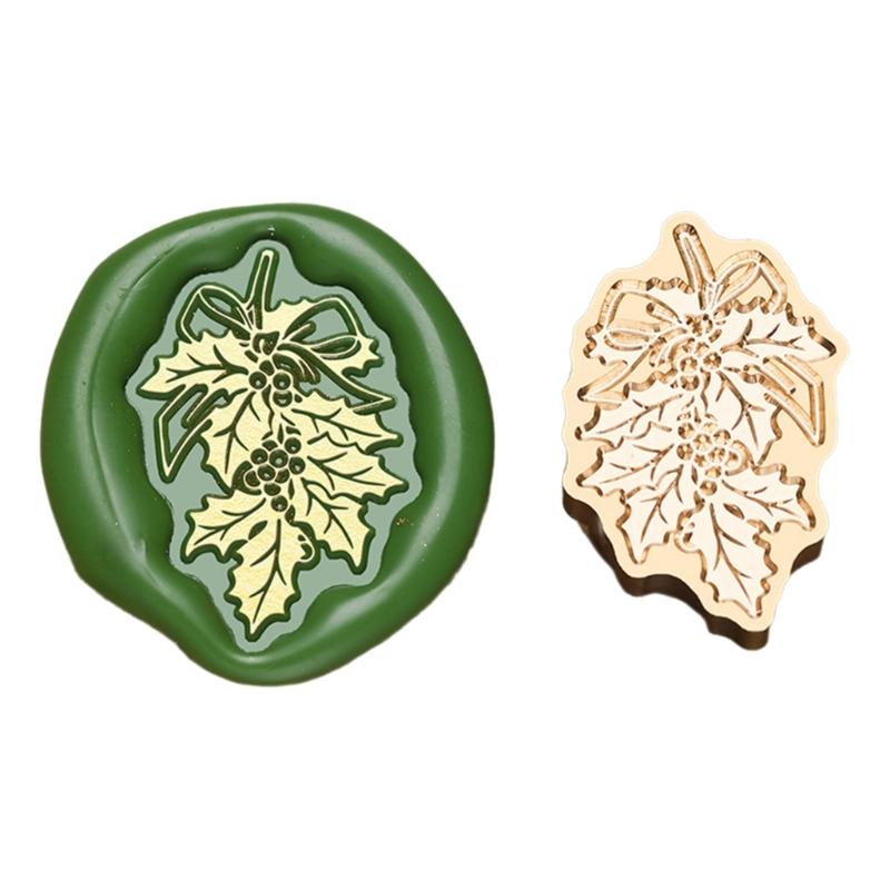 Vintage Stamp Head for Seal Letter Envelope Wedding Invitations Christmas Card Decoration, Christmas Embossed Seal Stamp