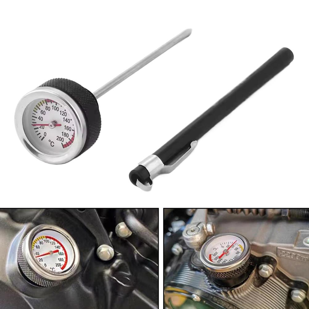 Motorcycle Fuel Tank Cap With Oil Temperature Gauge 0 - 200℃ Temperature Measurement Fuel Tank Cover For Motorcycle Accesso C3O3