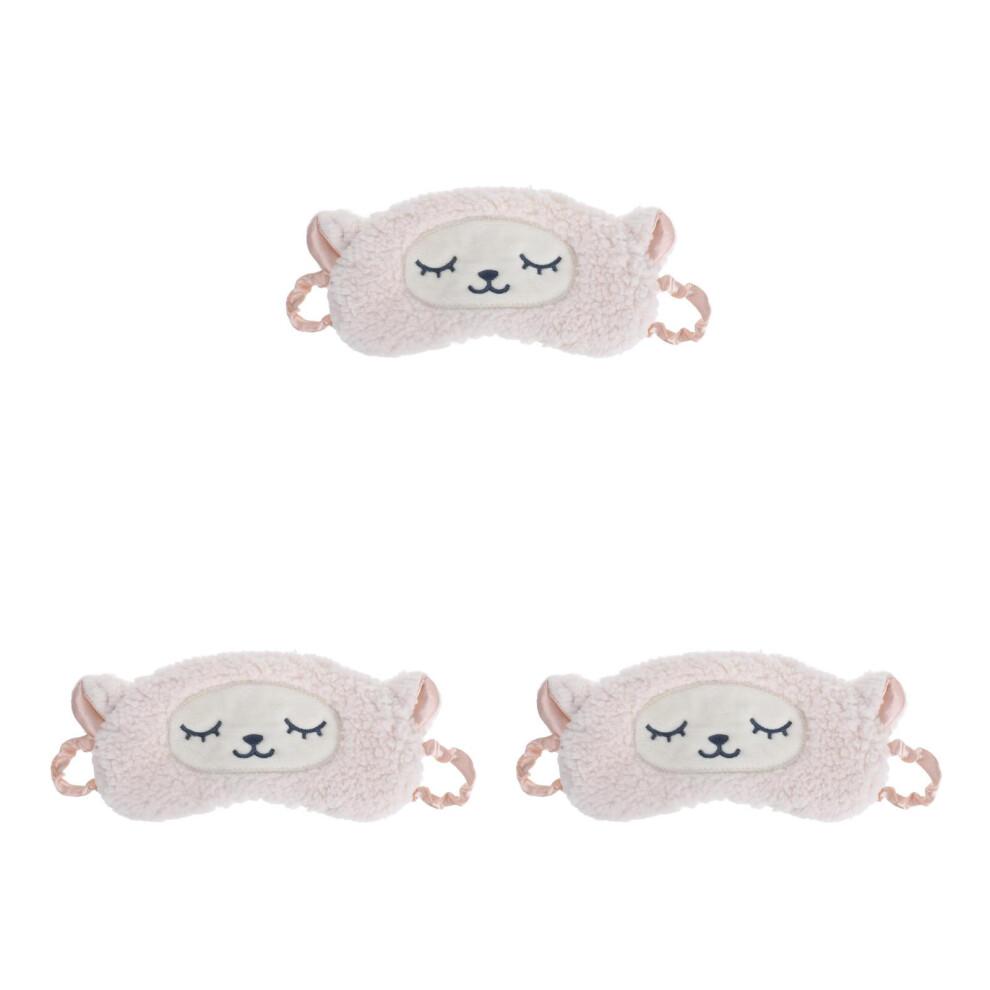 3Stk Weiche Plüsch-Augenmaske, , Ideal Für Schlaf Und Reisen