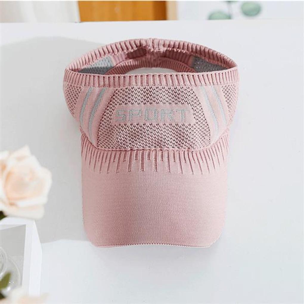 Спортивная кепка от солнца на резинке (розовый) / гольф теннисный козырек солнцезащитная кепка