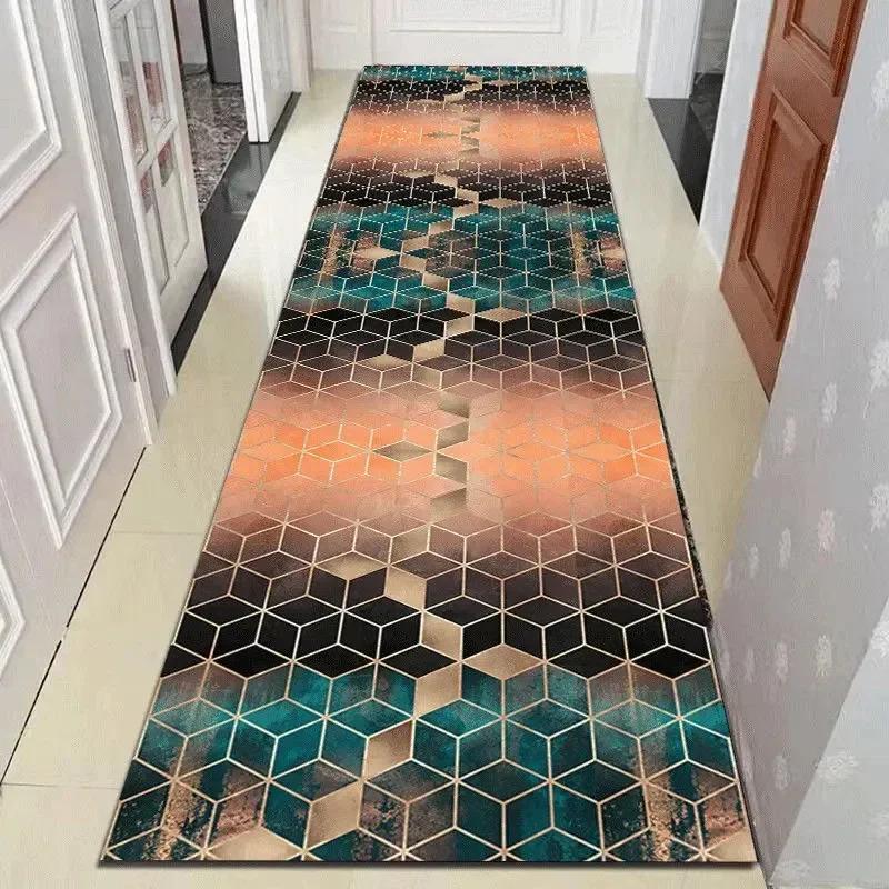 Длинный коридорный ковер в английском стиле, взлетно-посадочная полоса, домашний декор в вестибюле отеля, ковер, моющийся, вилла, лестница, напольный коврик, домашний декор