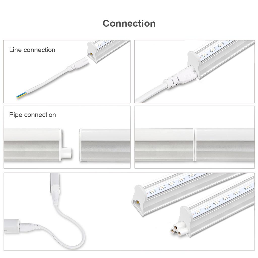 LED Grow Light 1-5Pcs T5 Tube Full Spectrum Phytolamps With Switch Cable EU Plug For Plants Vegetable Flowers Seeds Phyto Seedling Lamp Grow Tent Lamp