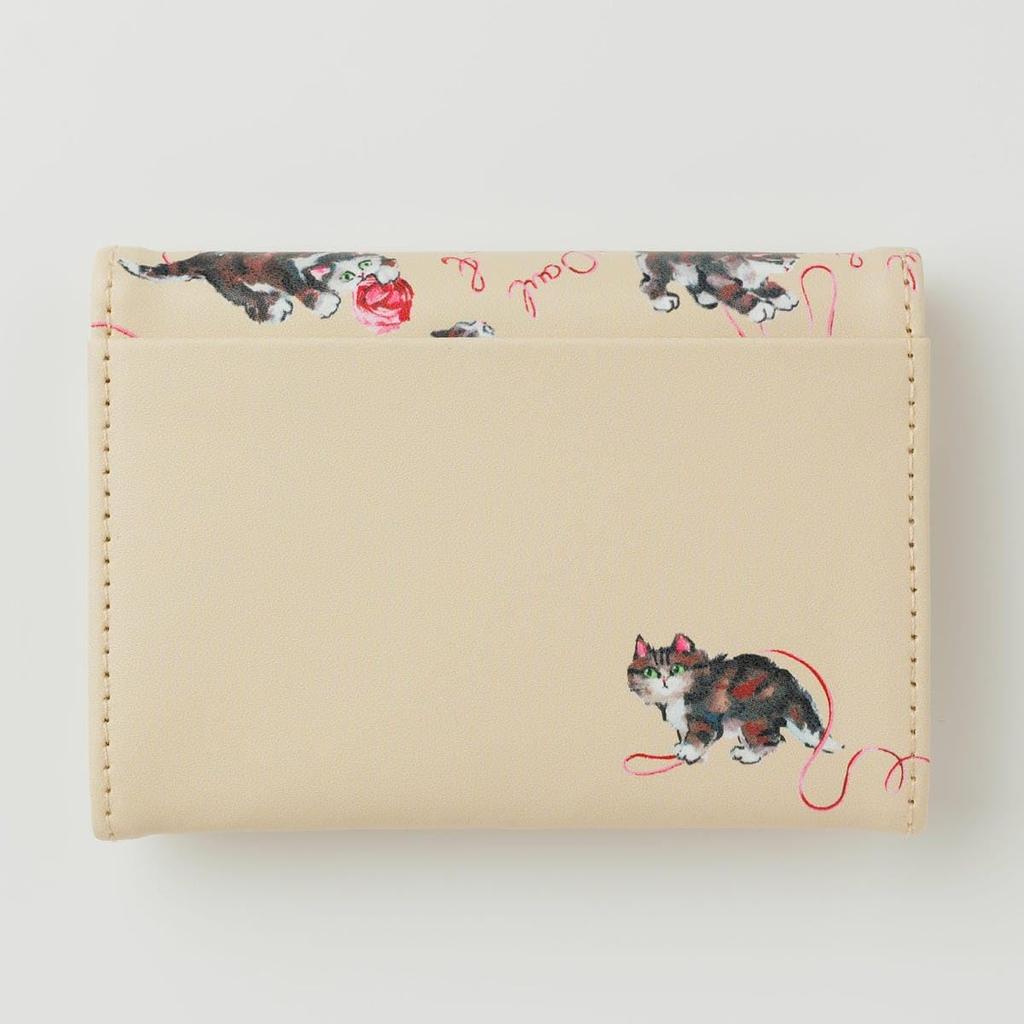 Marks Paul & Joe Cats with Yarn Card Case PAJ-CC3-BE
