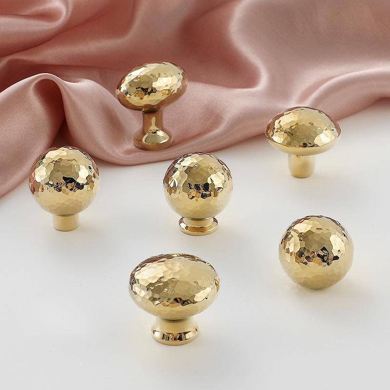 Brass Ball Furniture Pull Handles Hand-Forged Hammer Cabinet Handles Door Drawer Knob Kitchen Wardrobe Cupboard Pulls
