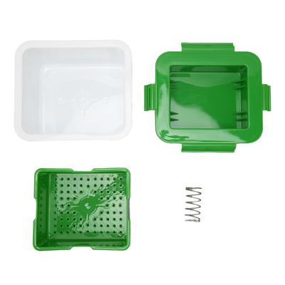 Пресс для тофу с дренажными отверстиями, равномерно отжатый, простой в использовании, сушилка для тофу, соковыжималка для тофу из полипропилена для кухни, зеленый цвет