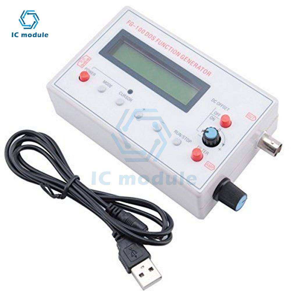 FG-100 DDS Function Signal Generator Module 1HZ-500KHZ Signal Source Module Sine+Square+Sawtooth Waveform DC3.7-10V